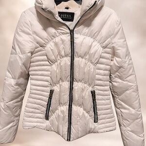 GUESS Off-White Puffer Jacket – Women’s